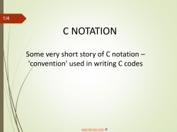C Notations in ppt slides