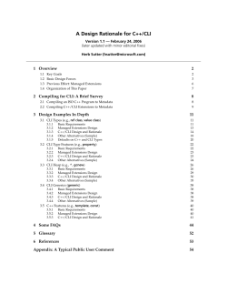 C++/CLI design rationale