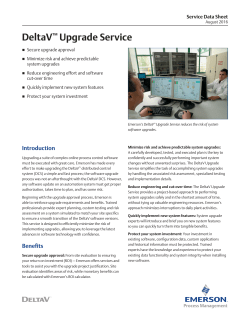 DeltaV Upgrade Service Data Sheet