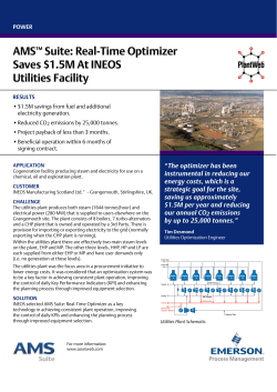 AMS&trade; Suite: Real-Time Optimizer Saves $1.5M At INEOS Utilities Facility