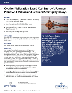 Ovation Migration Saved Xcel Energy's Pawnee Plant $2.4 Million and Reduce Startup by 4 days