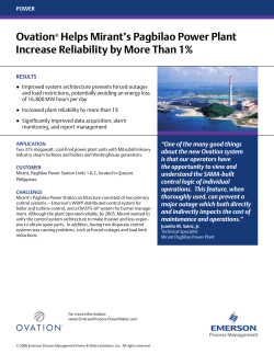 Ovation Helps Mirant's Pagbialo Power Plant Increase Reliability by More Than 1%