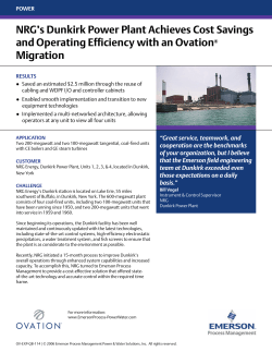 NRG&rsquo;s Dunkirk Power Plant Achieves Cost Savings and Operating Efficiency with an Ovation Migration