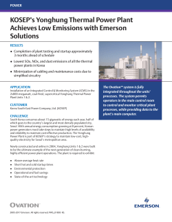 KOSEP's Yonghung Thermal Power Plant Achieves Low Emissions with Emerson Solutions