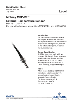 Mobrey MSP-RTP External temperature sensor