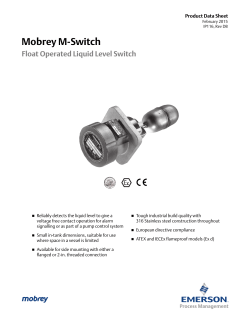 Mobrey M-Switch Float Operated Liquid Level Switch