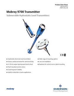 Mobrey 9700 Transmitter Submersible Hydrostatic Level Transmitters