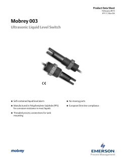 Mobrey 003 Ultrasonic Liquid Level Switch