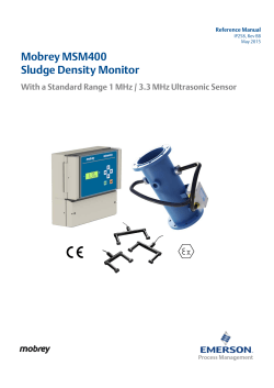Mobrey MSM400 Sludge Density Monitor (1 / 3.3 MHz sensor)