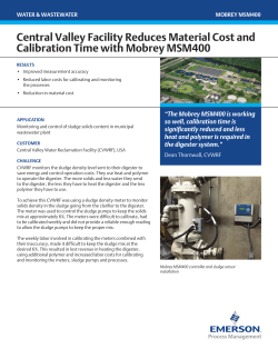 Central Valley Facility Reduces Material Cost and Calibration Time with Mobrey MSM400
