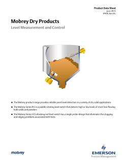 Mobrey Dry Products Level Measurement and Control