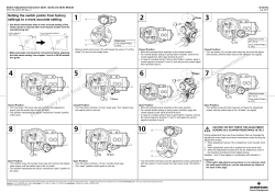 Installation Instruction - Switch Adjustment: QC41, QC42 QC43