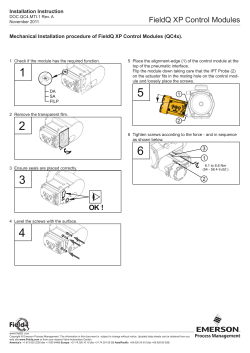 Installation Instruction - Mechanical Installation: QC41, QC42 QC43