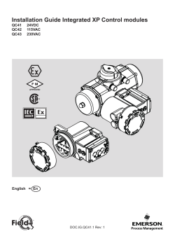 Installation guide XP Control Modules QC41, QC42 QC43