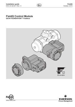 Installation guide Foundation Fieldbus Control Module - QC54
