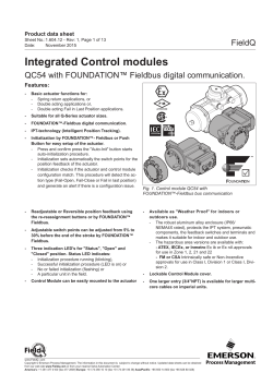 2. Foundation Fieldbus Control Module - QC54