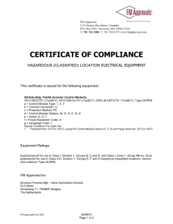 FM Explosion Proof: QC41, QC42, QC43