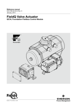 Reference Manual Smart Control Module - QC34 Foundation Fieldbus.