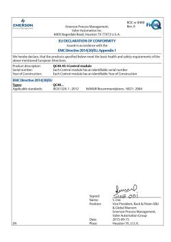 EU EC Declaration of Conformity Q-Series QC40 ASI Control module