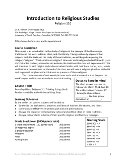 Introduction to Religious Studies