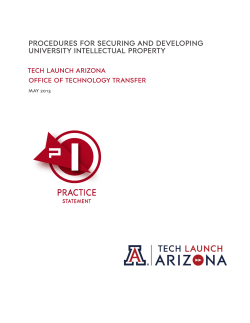 Procedures for Securing and Developing University Intellectual Property