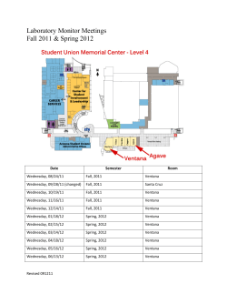 Current Laboratory Monitor Meeting Schedule