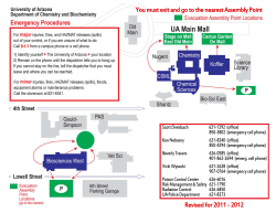 Emergency Procedures for the current year