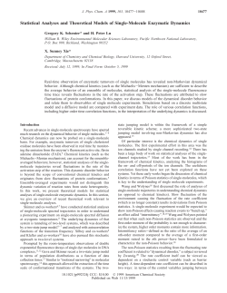 Statistical Analysis and Theoretical Models of Single-Molecule Enzymatic Dynamics,