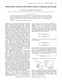Polarization coherent anti-Stokes Raman scattering microscopy