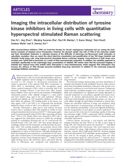 Imaging the Intracellular Distribution of Tyrosine Kinase Inhibitors in Living Cells with Quantitative Hyperspectral Stimulated Raman Scattering