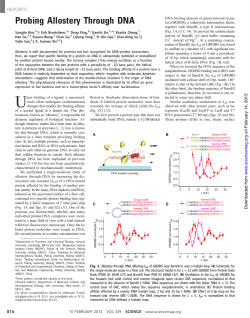 Probing Allostery Through DNA