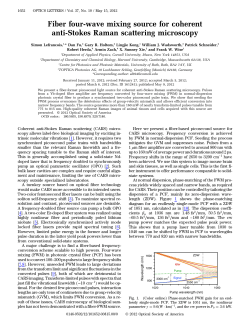 Fiber Four-wave Mixing Source for Coherent Anti-Stokes Raman Scattering Microscopy