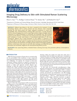 Imaging Drug Delivery to Skin with Stimulated Raman Scattering Microscopy