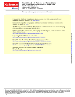 Quantifying E. coli Proteome and Transcriptome with Single-Molecule Sensitivity in Single Cells