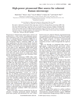 High-power picosecond fiber source for coherent Raman microscopy