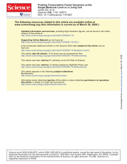 Probing Transcription Factor Dynamics at the Single-Molecule Level in a Living Cell