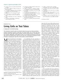 Living Cells as Test Tubes