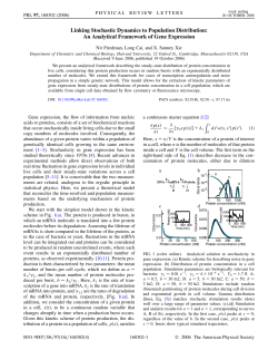 Linking Stochastic Dynamics to Population Distribution: An Analytical Framework of Gene Expression