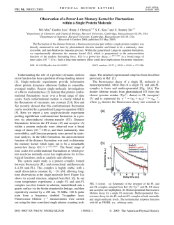 Observation of a Power-Law Memory Kernel for Fluctuations within a Single Protein Molecule