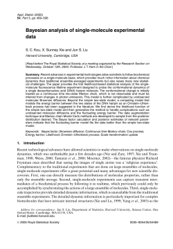 Bayesian Analysis of Single-molecule Experimental Data