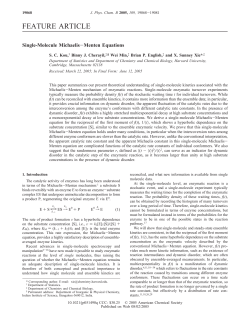 Single-Molecule Michaelis-Menten Equations