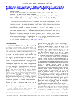 Multiple time scale dynamics of distance fluctuations in a semiflexible polymer: A one-dimensional generalized Langevin equation treatment