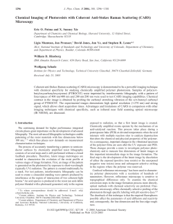 Chemical imaging of photoresists with coherent anti-Stokes Raman scattering (CARS) microscopy