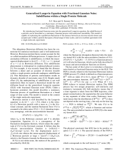 Generalized Langevin Equation with Fractional Gaussian Noise: Subdiffusion within a Single Protein Molecule