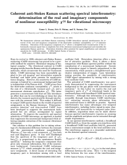 Coherent anti-Stokes Raman scattering interferometry: determination of the real and imaginary components of nonlinear susceptibility (3) for vibrational microscopy