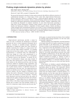 Probing Single Molecule Dynamics Photon by Photon