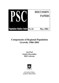 Components of Regional Population Growth, 1986-2001