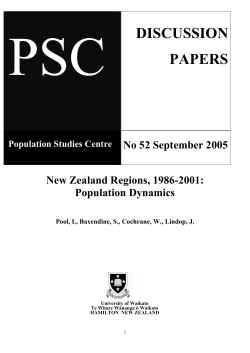 New Zealand Regions, 1986-2001: Population Dynamics