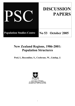 New Zealand Regions, 1986-2001: Population Structures