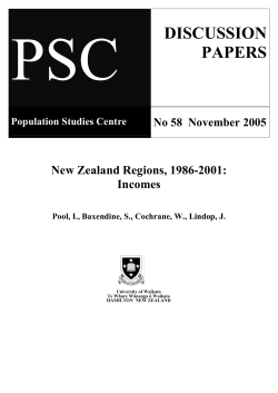 New Zealand Regions, 1986-2001: Incomes